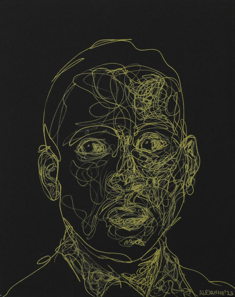 Regard doré, 16"x20", 2023, Acrylique sur canvas, 325$